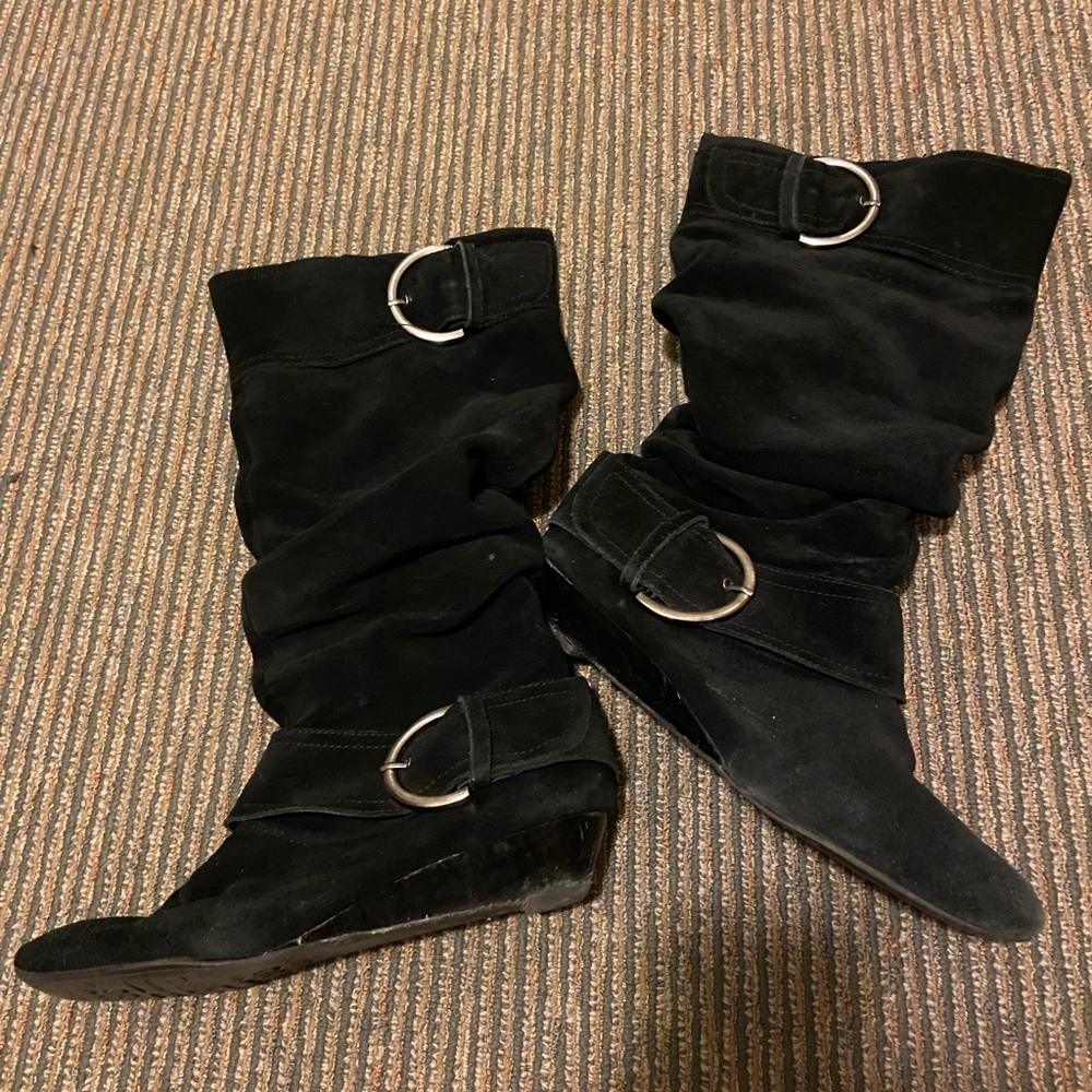 Black Suede Boots